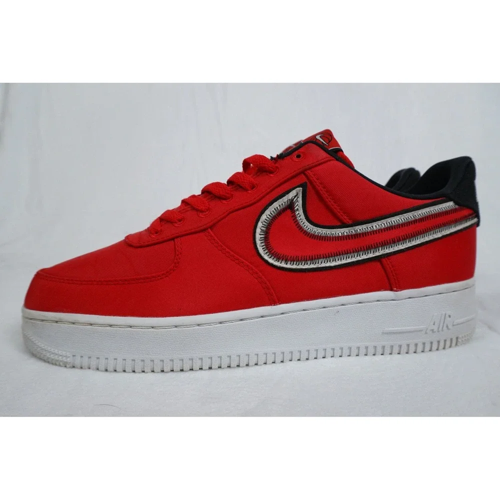 Nike Air Force 1 Low 'Reverse Stitch' Mens 9.5 University Red Retro Sneakers Y2K